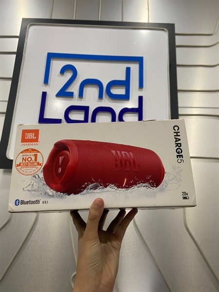 Loa JBL Charge 5 - Màu đỏ - Ngoại hình: 98% - Kèm Box + ốp + quai đeo 2