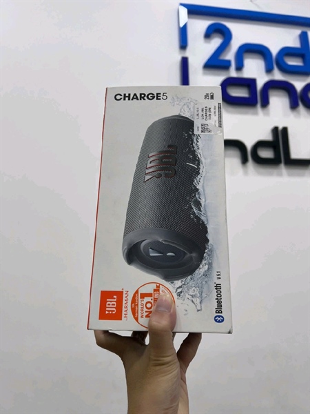 Loa JBL Charge 5 - Màu xám - Ngoại hình 97% - Kèm box 2