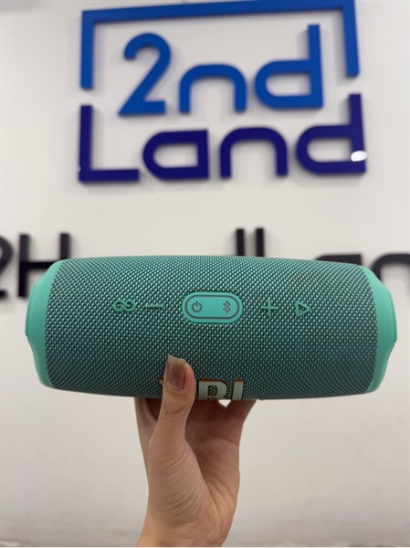 Loa JBL Charge 5 - Màu xanh - Ngoại hình 97% - Mất cao su chống trượt - Kèm sạc 1