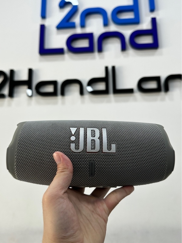 Loa JBL Charge 5 - Tổng công suất 40W RMS - Màu xám - Ngoại hình 97% - Tróc cao su - Kèm sạc linh kiện