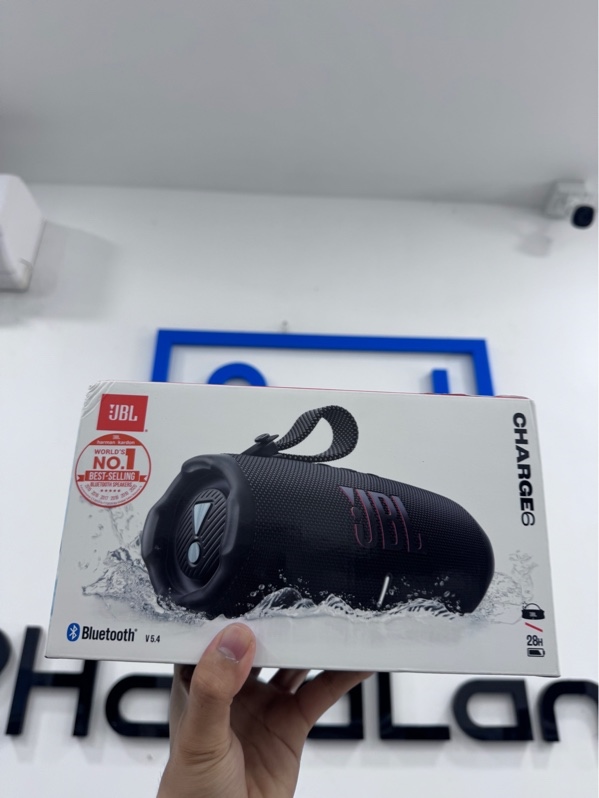 Loa JBL Charge 6 - Màu đen - Có tem PGI, chính hãng - Newseal