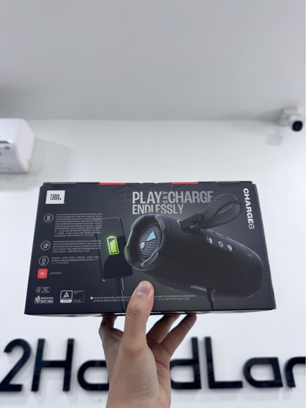 Loa JBL Charge 6 - Màu đen - Newseal - Còn BH MT Mobile tới 23/10/2027, có bill MT mobile