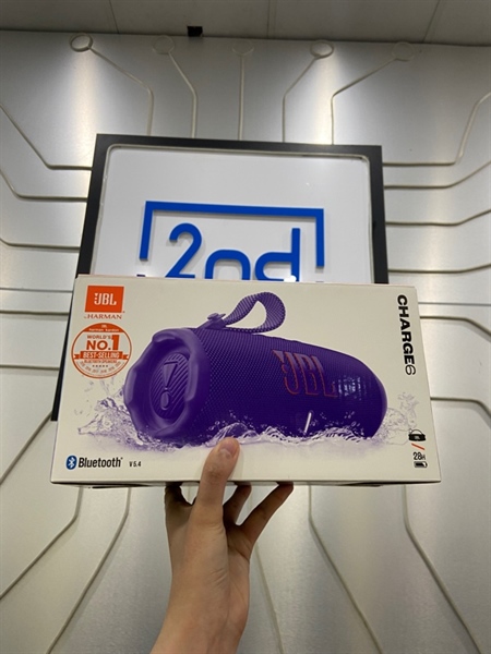 Loa JBL Charge 6 - Màu tím - Ngoại hình: 99% - Openbox - Chưa kích bảo hành
