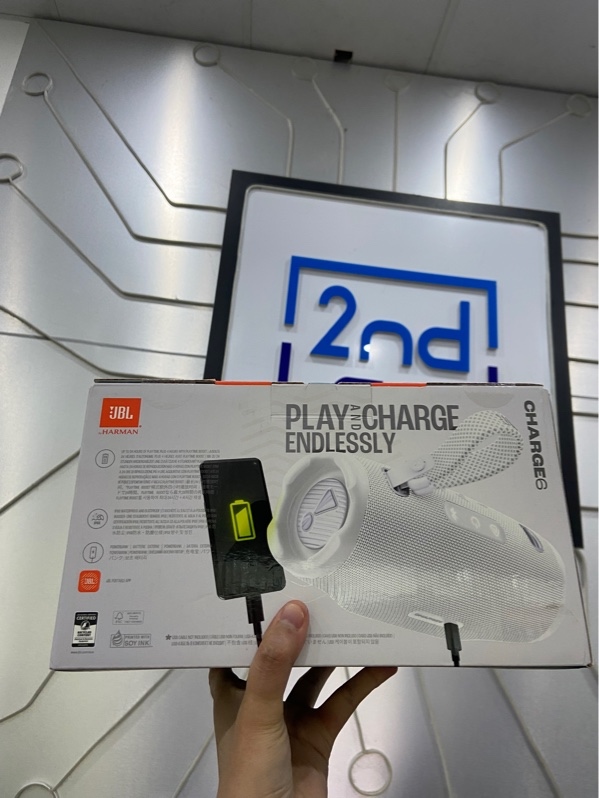 Loa JBL Charge 6 - Màu trắng - Hàng công ty PGI - Newseal