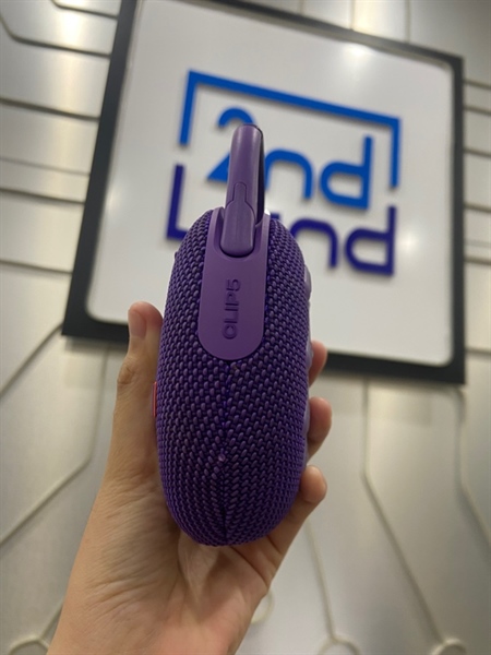 Loa JBL Clip 5 - Màu tím - Ngoại hình: 97% - Trầy sườn, lưới ố vàng - Body 2