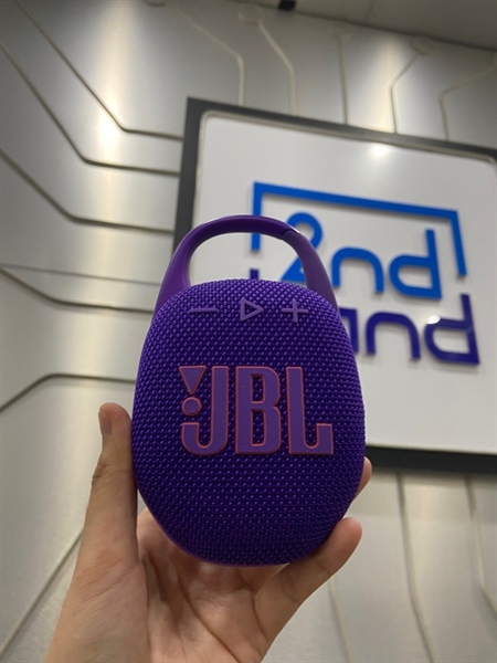 Loa JBL Clip 5 - Màu tím - Ngoại hình: 99% - Body - Kèm sạc