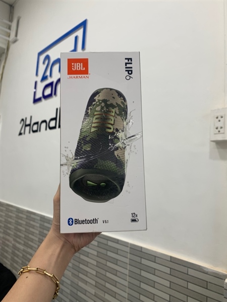 Loa JBL Flip 6 - Màu xanh rằn ri - Ngoại hình: 98% - Fullbox