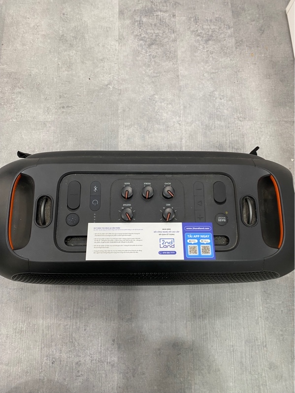 Loa JBL PartyBox On-The-Go - Màu đen - Ngoại hình: 97% - Bụi nhiều - Kèm Nguồn + 2 Mic