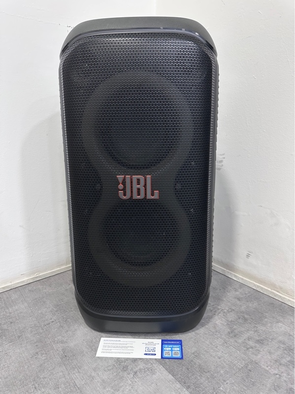 Loa JBL PartyBox Stage 320 - 240W RMS - Màu đen - Ngoại hình 98% - Kèm sạc + Bộ Mic Karaoke Alpha Works D2