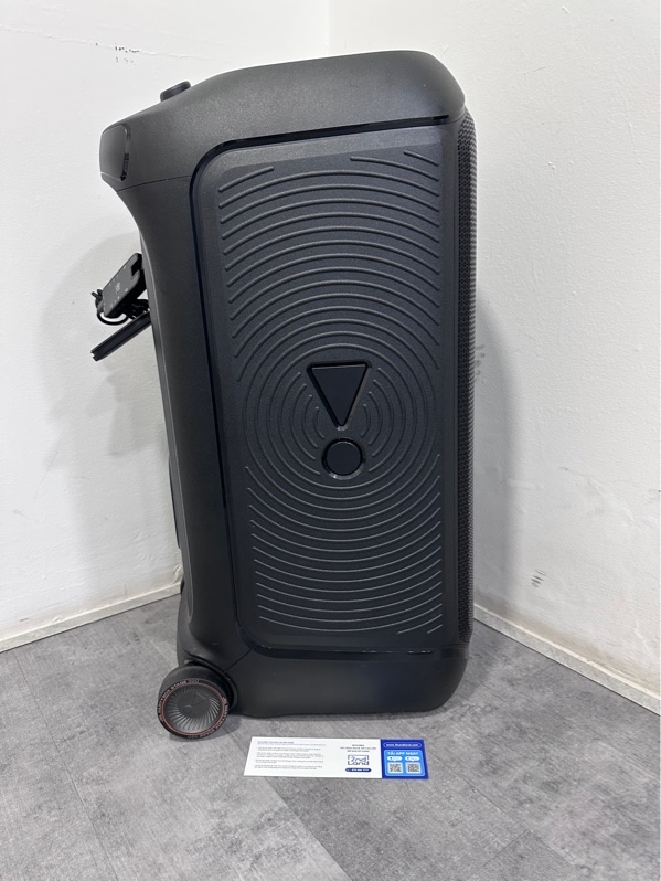 Loa JBL PartyBox Stage 320 - 240W RMS - Màu đen - Ngoại hình 98% - Kèm sạc + Bộ Mic Karaoke Alpha Works D2