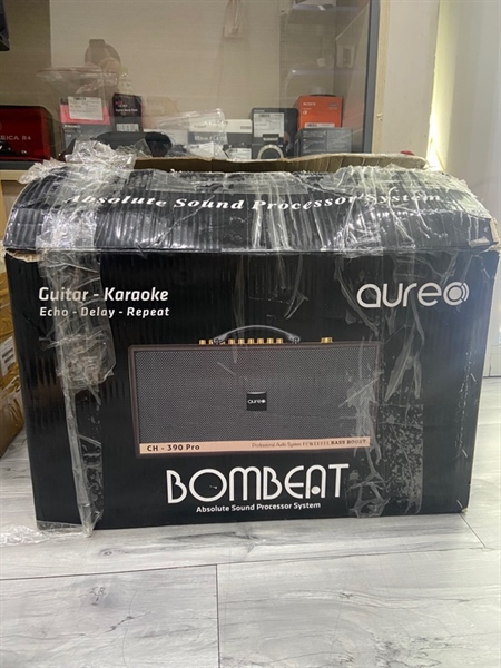 Loa Karaoke di động Aurec CH390 Pro 2 - Màu xanh - Ngoại hình: 97% - Kèm Box + nguồn + 2 mic
