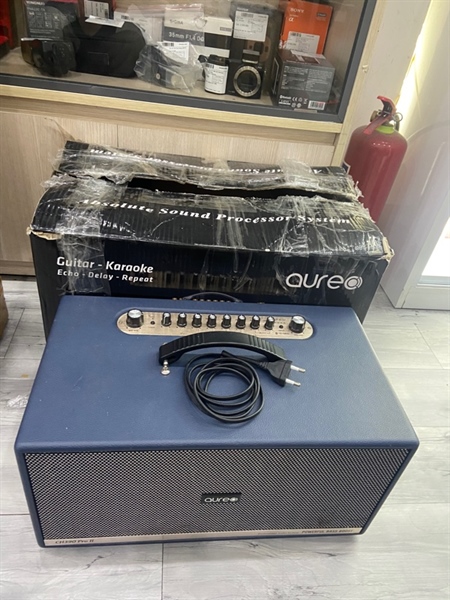 Loa Karaoke di động Aurec CH390 Pro 2 - Màu xanh - Ngoại hình: 97% - Kèm Box + nguồn + 2 mic 2