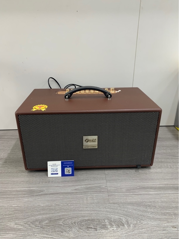 Loa karaoke Fuchi - Màu nâu - Ngoại hình: 98% - Box, kèm 2 mic