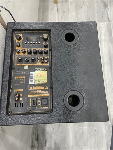 Loa Karaoke Nanomax S-900 - Màu đen - Ngoại hình: 97% - Body - Kèm Mic + Nguồn 1