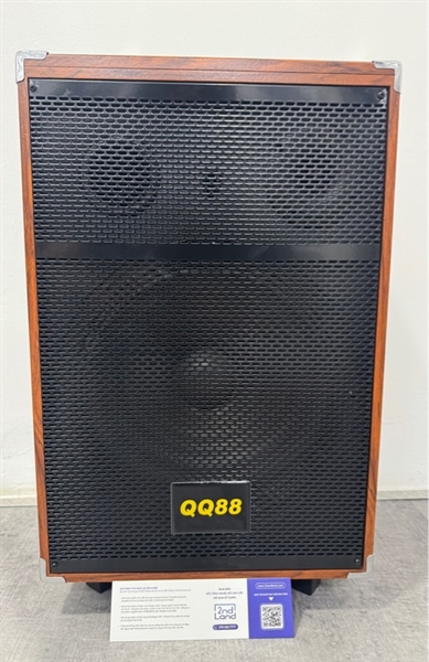 Loa kéo di động BK-Q12 - Màu nâu đen - Ngoại hình 99% - Kèm 2 mic