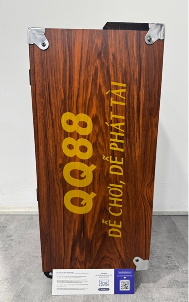 Loa kéo di động BK-Q12 - Màu nâu đen - Ngoại hình 99% - Openbox - Kèm 2 mic 1