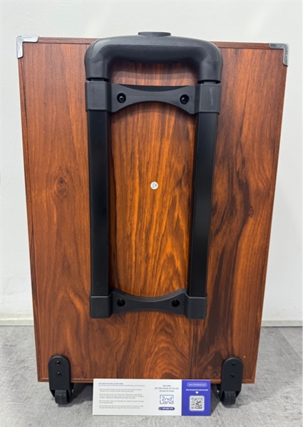 Loa kéo di động BK-Q12 - Màu nâu đen - Ngoại hình 99% - Openbox - Kèm 2 mic 2