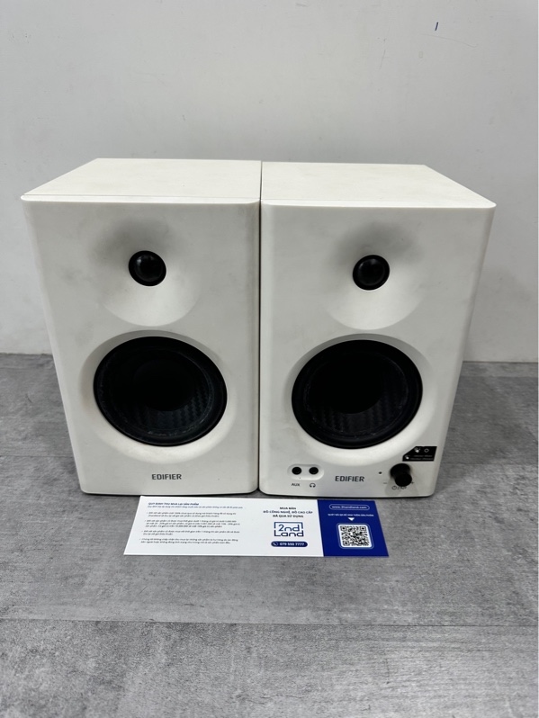 Loa Kiểm Âm EDIFIER MR4 - Tổng công suất là 42W - Màu trắng - Ngoại hình 97% - Kèm nguồn + Dây kết nối