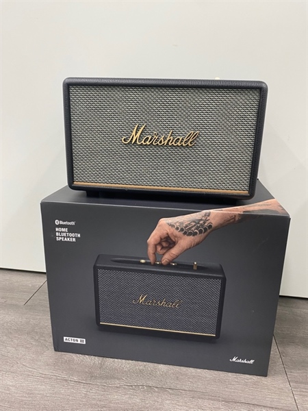 Loa Marshall Acton 3 - Màu đen - Ngoại hình 98% - Mẻ da nhẹ - FullBox