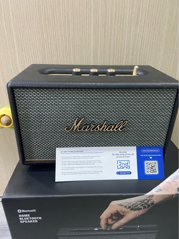 Loa Marshall Acton III - Màu đen - Ngoại hình: 98% - Fullbox - Còn bảo hành Cellphone S đến tháng 3/2027