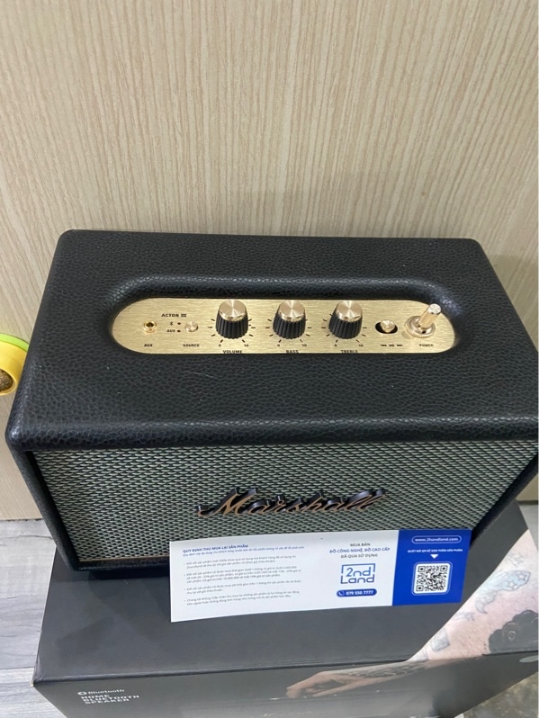 Loa Marshall Acton III - Màu đen - Ngoại hình: 98% - Fullbox - Còn bảo hành Cellphone S đến tháng 3/2027