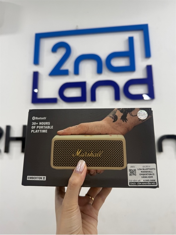 Loa Marshall Emberton 2 - Tem ASH - Màu kem - Ngoại hình 98% - Fullbox