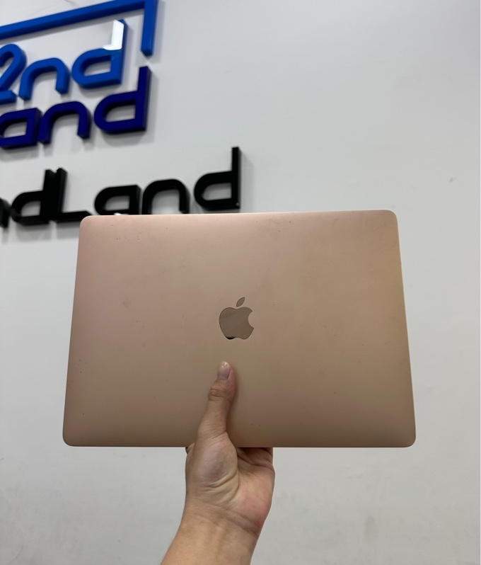 Macbook Air 13inch 2018 - i5 8/128GB - Pin bình thường - Màu hồng - Ngoại hình 97% - Trầy cấn ám stiker, lờn phím mũi tên đi lên nhẹ - Kèm sạc