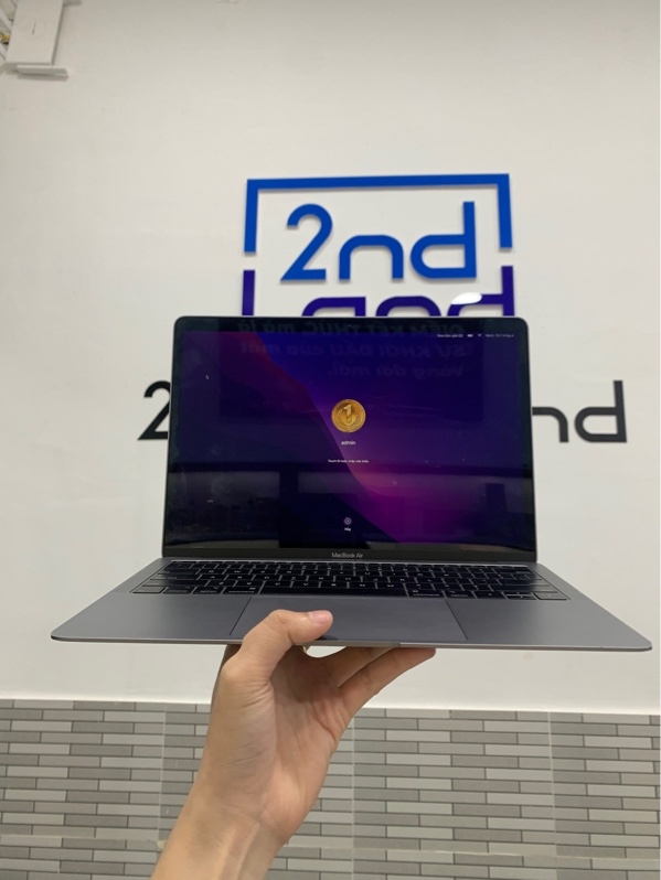 Macbook Air 2019 - 13 inch - 8GB/128GB - i5 lõi kép - Màu xám đậm - Pin bình thường chu kì sạc 159 lần - Ngoại hình: 96% - Kèm sạc