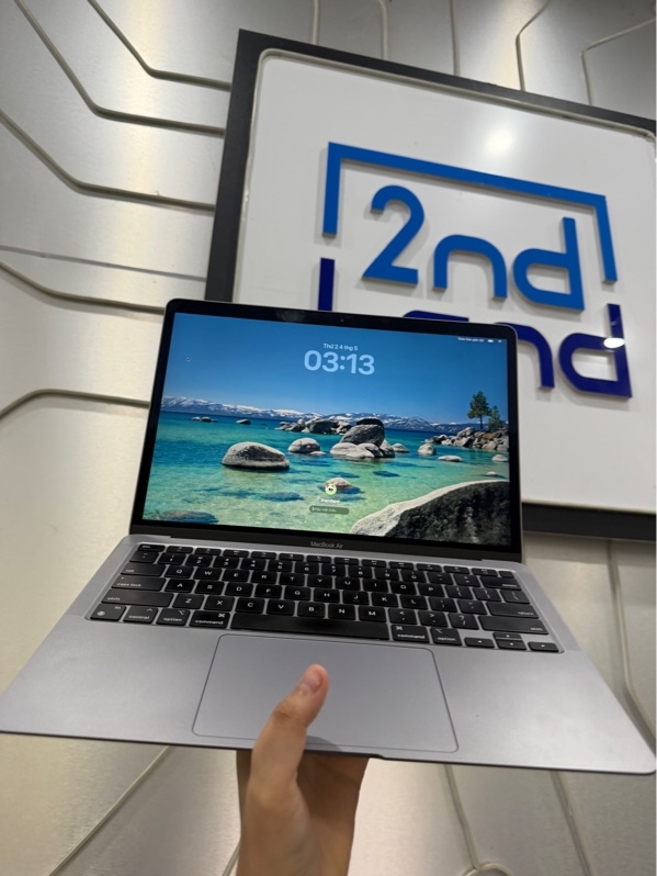 Macbook Air M1 2020 - Apple M1 - Ram 8/256Gb SSD - Pin 94% - Chu kỳ sạc 212 lần - Màu bạc - Ngoại hình: 98% - Ám viền nhẹ - Kèm sạc