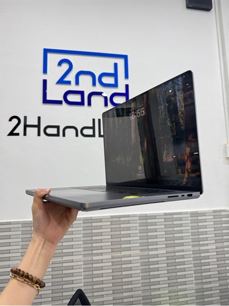 Macbook Pro M1 Pro - 16inch - 16/512GB SSD - Màu xám - Pin 91% chu kì sạc 196 lần - Ngoại hình 98% - Body, kèm sạc 2