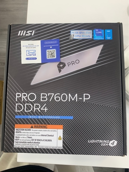 Main board MSI pro b760p ddr4 intel - Màu đen - Newseal