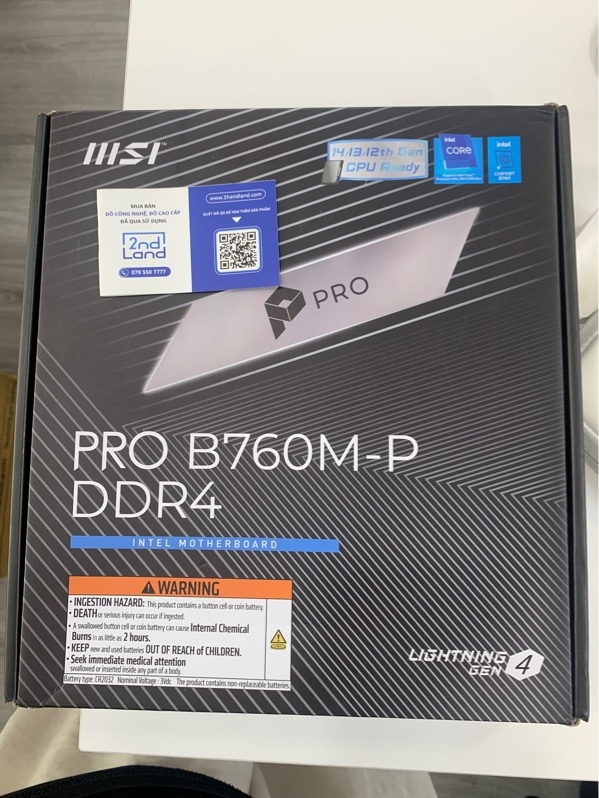 Mainboard MSI PRO B760M-P DDR4 Intel - Màu đen - Newseal