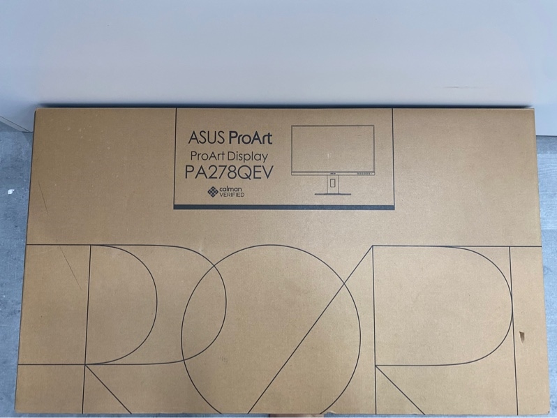 Màn hình Asus ProArt PA278QEV - 27inch - 75HZ - Màu đen - Ngoại hình: 98% - Trầy viền nhẹ - Kèm Box - Dây nguồn - Còn bảo hành tới 27/4/2029