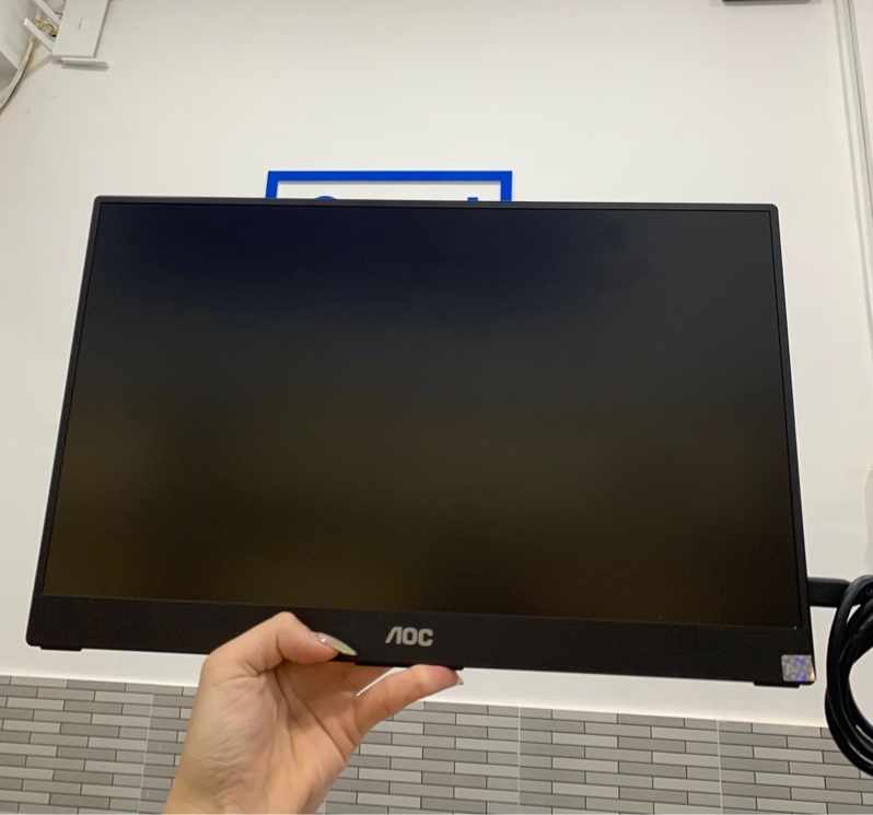 Màn hình di động AOC 16T20 - 16 inch - FHD- IPS - 60HZ - 4MS - USBC - Màu đen - Ngoại hình: 98% - Màn ám hồng lướt - Body