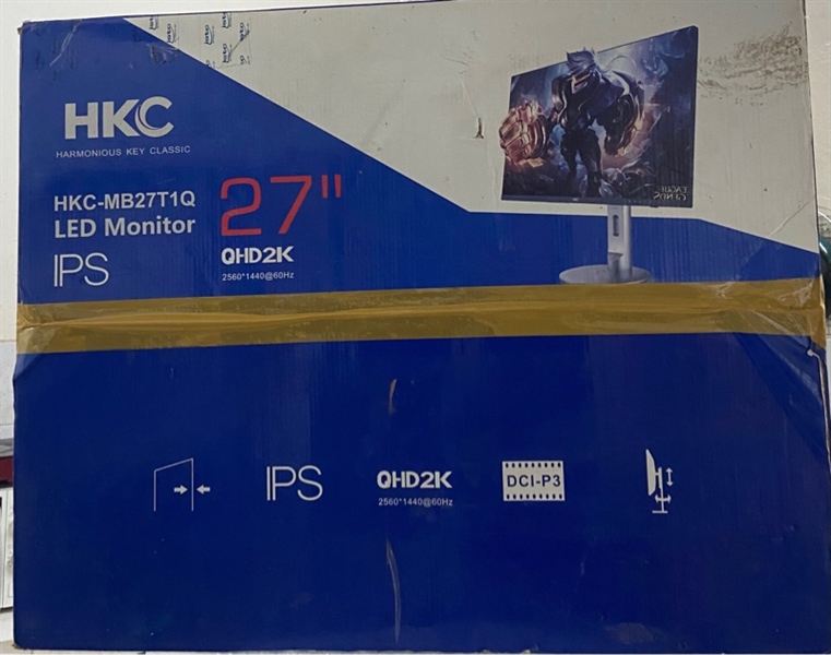 Màn hình HKC MB27T1Q - 2K - 60HZ - IPS - Màu đen - Ngoại hình: 98% - Viền ám hồng nặng, chết nhiều điểm ảnh li ti - Kèm Box + nguồn - không bảo hành 1