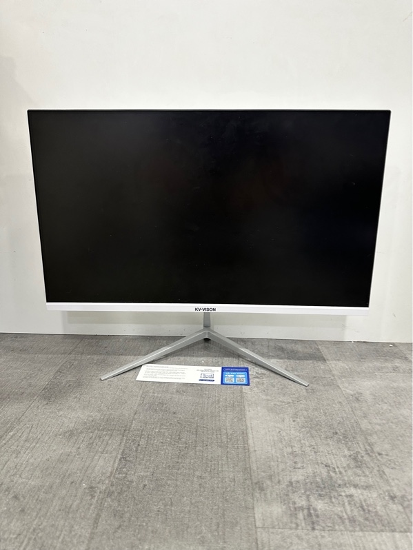 Màn hình KV-Vison KVG24100FL – Đen/Trắng | 24 inch, IPS, 100Hz - Màu trắng - Ngoại hình 97% - Màn ám xanh, 1 đốm phản quang nhỏ - Kèm nguồn