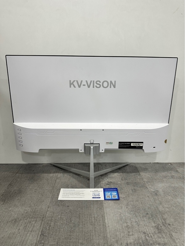 Màn hình KV-Vison KVG24100FL – Đen/Trắng | 24 inch, IPS, 100Hz - Màu trắng - Ngoại hình 97% - Màn ám xanh, 1 đốm phản quang nhỏ - Kèm nguồn