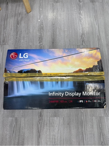 Màn hình LG 24MP 88HM-S - 24 inch - 60 hz - Màu trắng - Ngoại hình 97% - Màn ám hồng, viền ám vàng - Fullbox