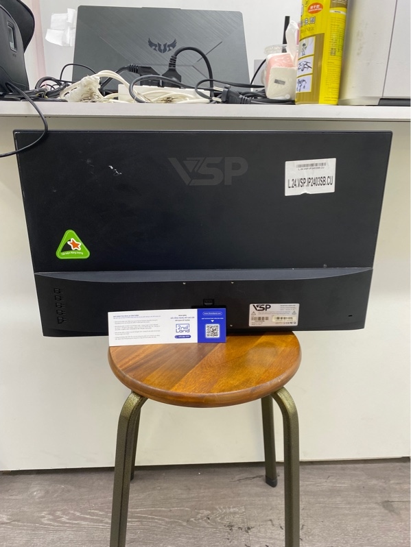 Màn hình máy tính VSP - model IP2403SB - Fullhd/100hz/ips - Màu đen - Màn ám vàng nhẹ, 1 đốm phản quang, hư chốt gắn chân - Kèm dây nguồn