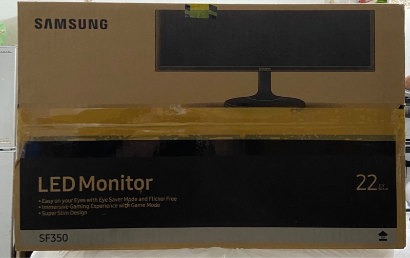 Màn hình Samsung LS22F350FHEXXV - Full HD - PLS - 60HZ - Màu đen - Ngoại hình: 97% - Màn ám vàng - Kèm Box + nguồn
