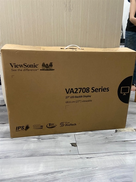 Màn hình Viewsonic VA27 08 - Màu đen - Ngoại hình: 98% - Thiếu ốc - Kèm Box 2