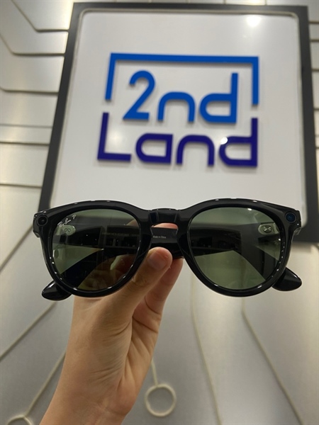 Mắt kính Meta Rayban thế hệ 1 - Màu đen - Ngoại hình: 98% - Body - Kèm Case sạc