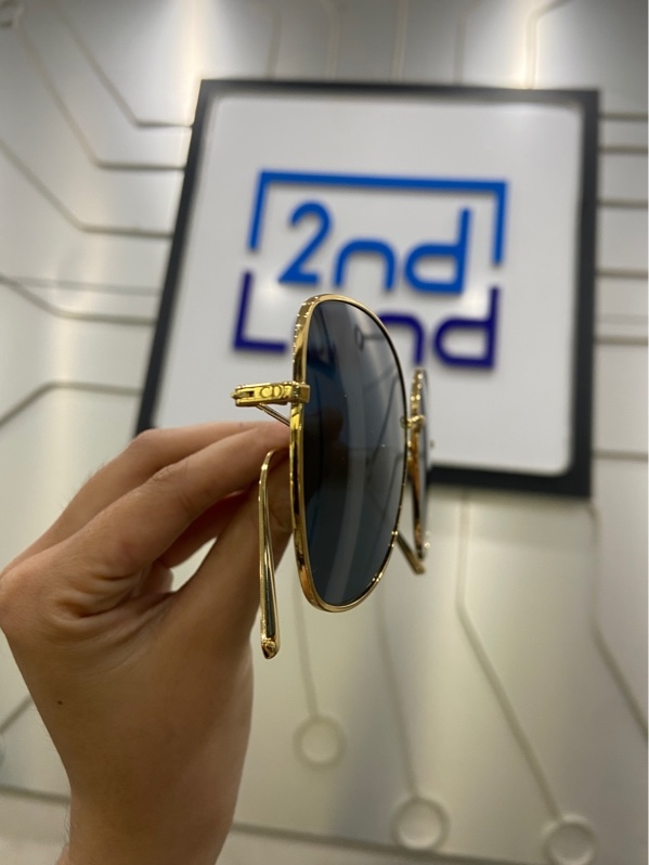 Mắt kính râm Dior Diorstellairebu A0B0 - Gọng vàng gold, tròng xanh dương đậm - Ngoại hình: 98% - Kèm túi