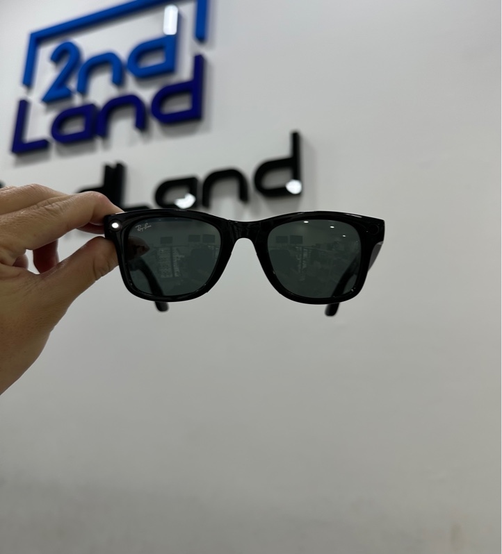 Mắt kính thông minh Ray-Ban Meta Wayfarer 019F (Gen1) - RW4006, G15 Green Plano - Màu đen - Ngoại hình 97% - Kèm hộp sạc