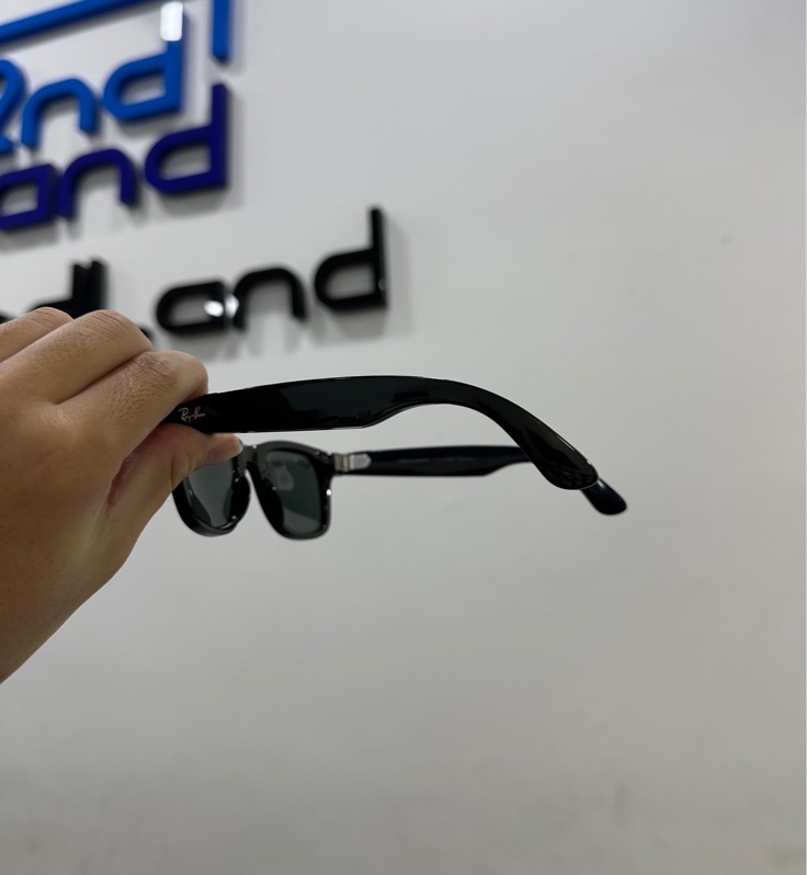 Mắt kính thông minh Ray-Ban Meta Wayfarer 019F (Gen1) - RW4006, G15 Green Plano - Màu đen - Ngoại hình 97% - Kèm hộp sạc