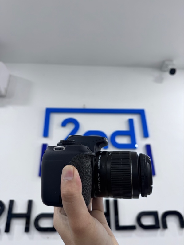 Máy ảnh Canon 1200D - Màu đen - Ngoại hình 97% - Mất nắp cao su che HDMI, màn ám hồng , kính ngắm bụi, mất cao su kính ngắm - Kèm lens EF-S 18-55mm, bụi trong nhẹ - Kèm 2 pin, 1 sạc