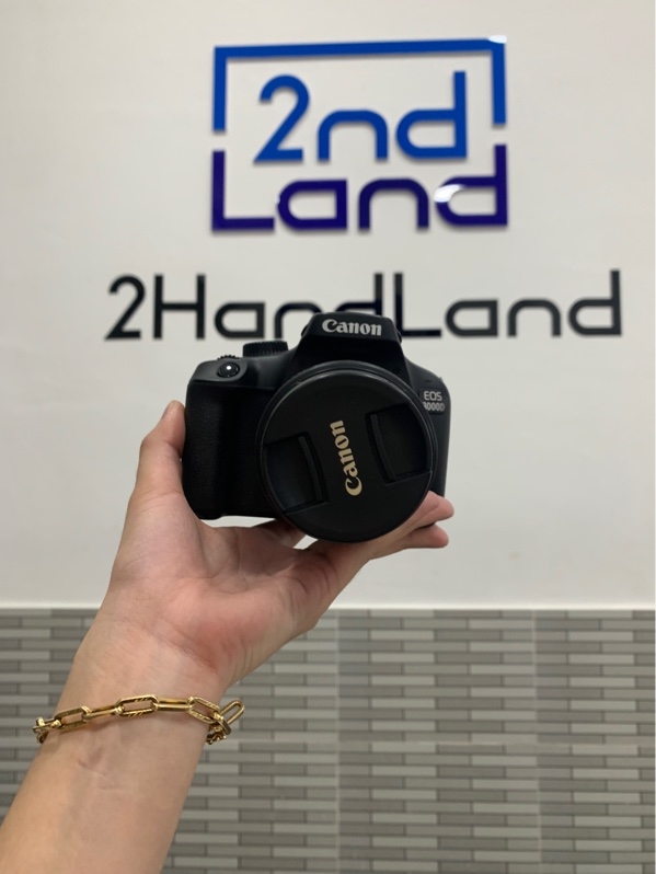 Máy ảnh Canon 3000D - 10k shot - Màu đen - Ngoại hình: 98% - Kèm lens bụi trong lens kit 18-55mm III + sạc + túi