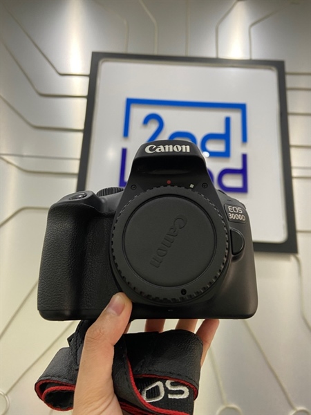 Máy ảnh Canon 3000D - Màu đen - Ngoại hình: 98% - Kèm túi + 1 pin + dock sạc + thẻ nhớ 4GB 1