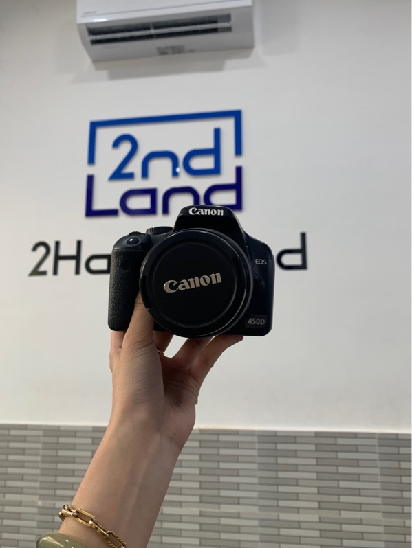 Máy ảnh Canon 450D - 7K shot - Màu đen - Ngoại hình: 97% - Kèm lens kit 18-55mm IS bụi trong + 2 pin + sạc