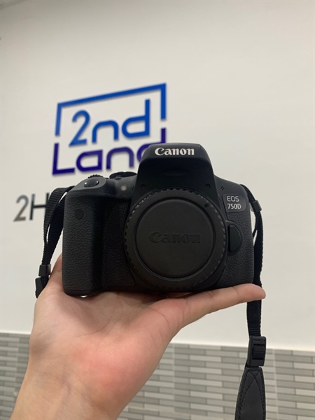 Máy ảnh Canon 750D - 5,5K shot - Màu đen - Ngoại hình: 97% - Kèm sạc